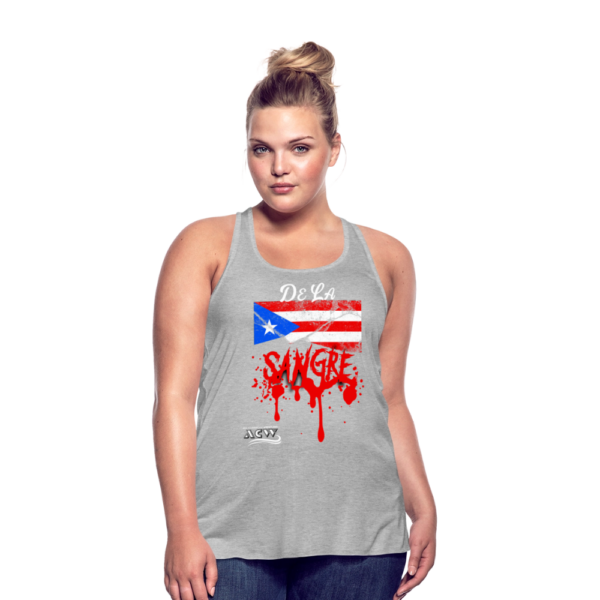 De La Sangre Women's Flowy Tank Top by Bella - heather gray