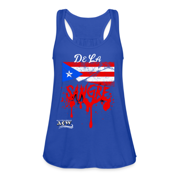 De La Sangre Women's Flowy Tank Top by Bella - royal blue