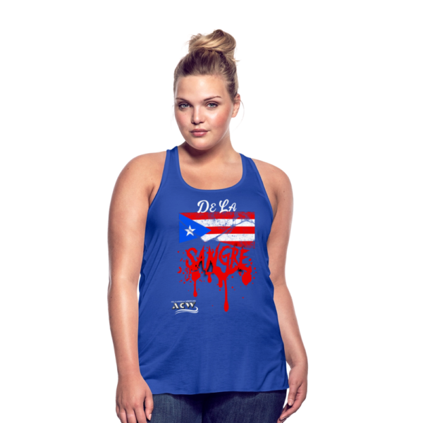 De La Sangre Women's Flowy Tank Top by Bella - royal blue